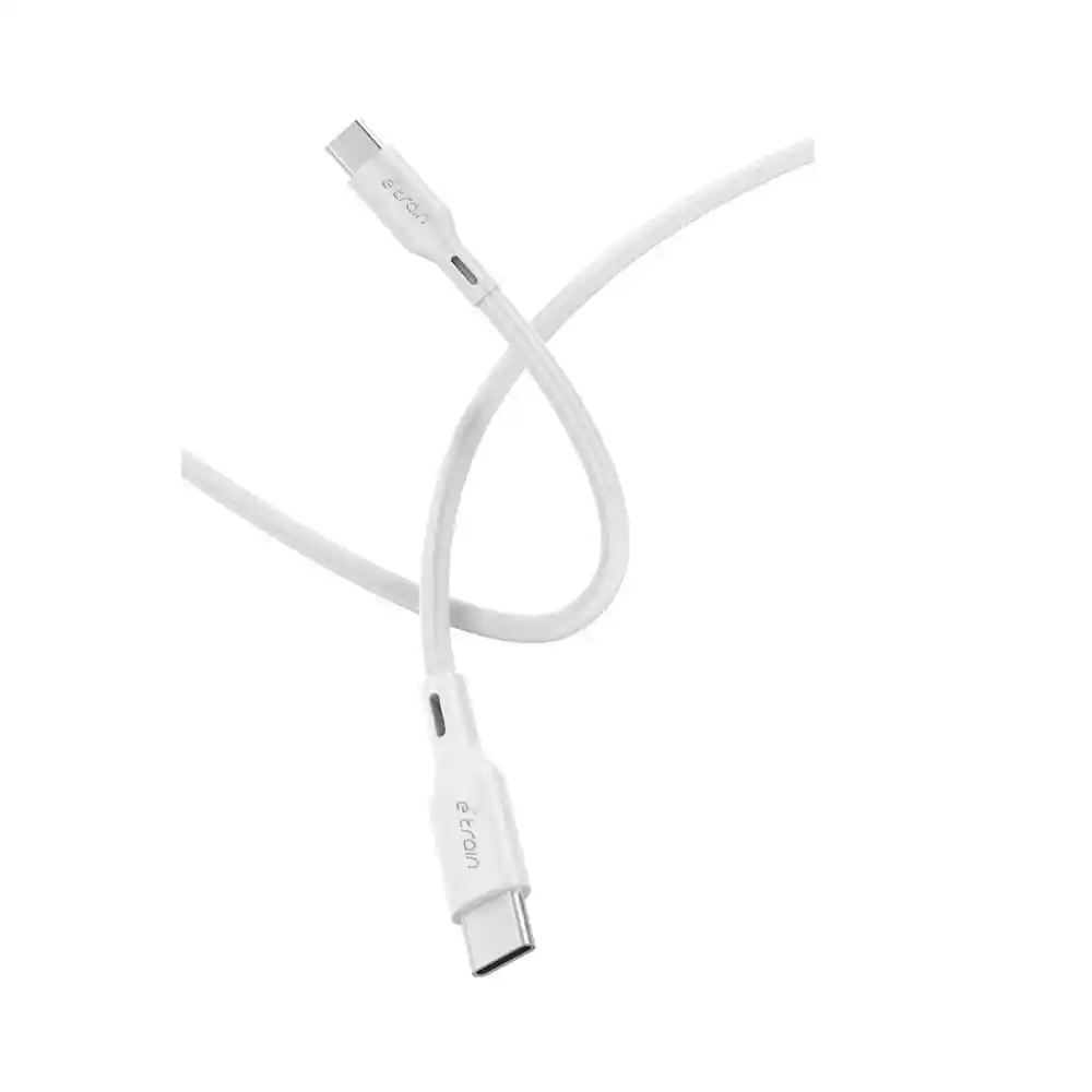 اي ترين كابل من USB-C الي USB-C بقوة 60 وات طوله 1 متر - ابيض