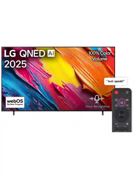 ال جي تليفزيون 55 بوصة QNED 4K UHD بتكنولوجيا AI - سمارت ريموت ماجيك Ai - موديل HDR10 webOS25 55QNED70A6A
