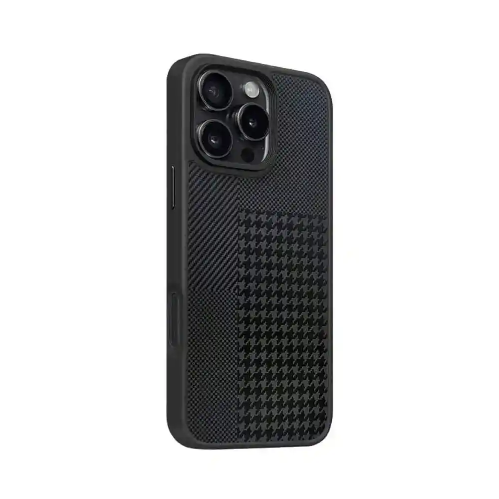 جراب ظهر لهاتف أيفون 16 برو ماكس Carbon Fiber - أسود