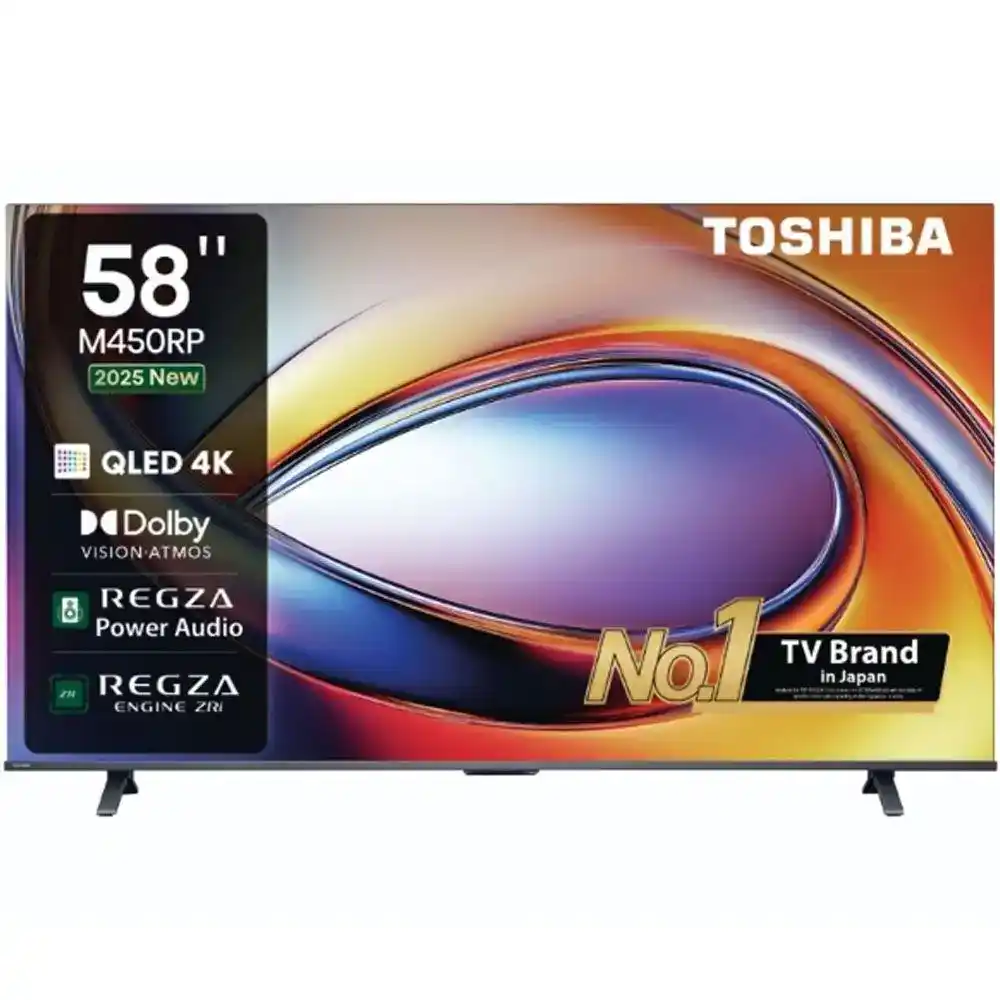 توشيبا تليفزيون 58 بوصة سمارت - 4K UHD QLED مع ريسيفر داخلى - 58M450RP