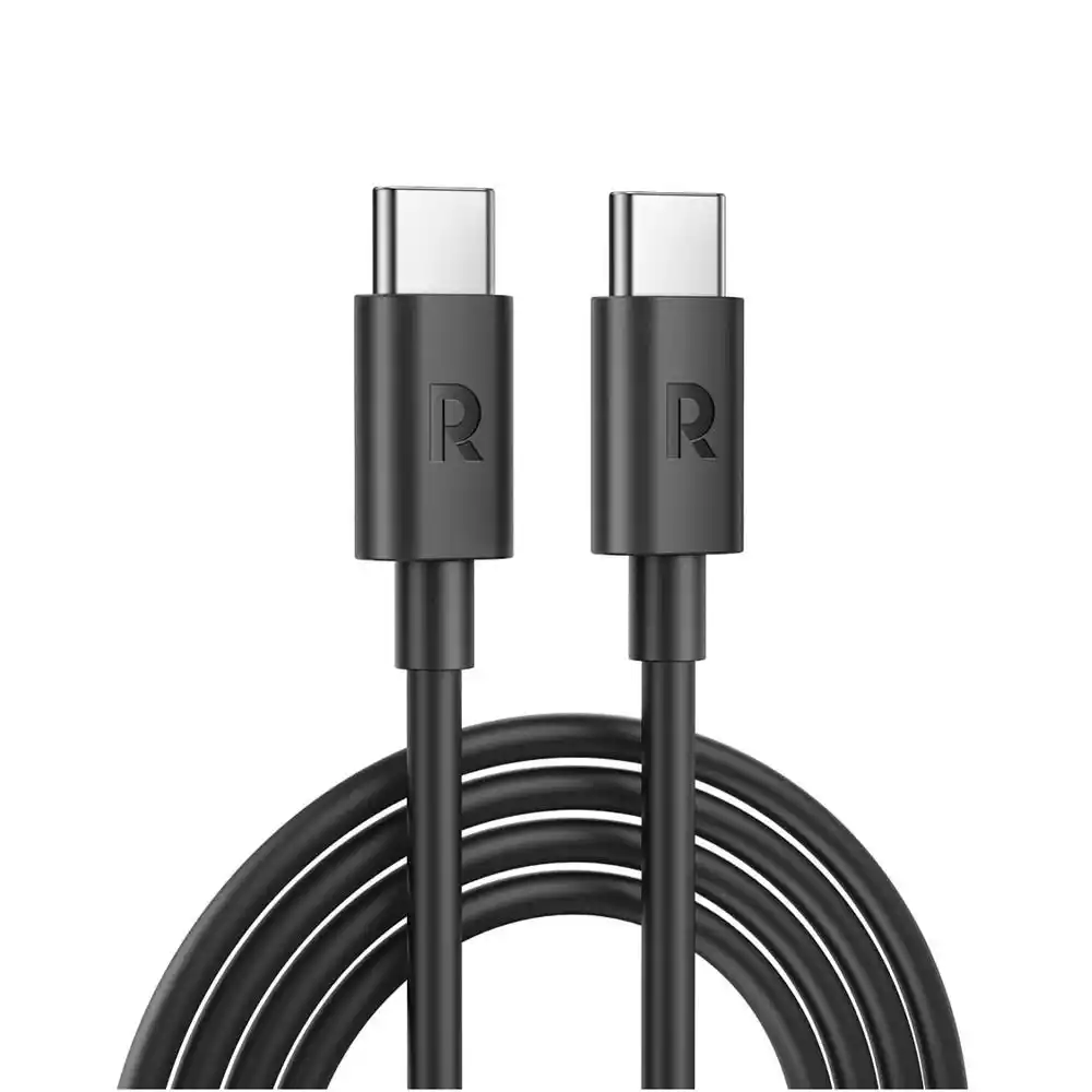 راف باور كابل من USB C إلي USB -C طوله 2 متر موديل RP-CB1022 - أسود