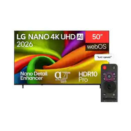 شاشة إل جي 50 بوصة سمارت 60 هرتز 4K ريسيفر داخلي  - 50NU850B6LA.AFU