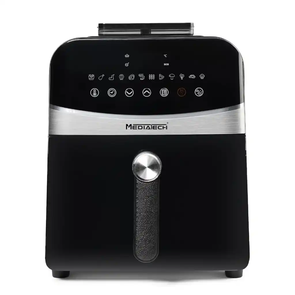 قلاية هوائية ديجيتال ميدياتك، 6 لتر، 2000 وات، MT-AF50D - اسود
