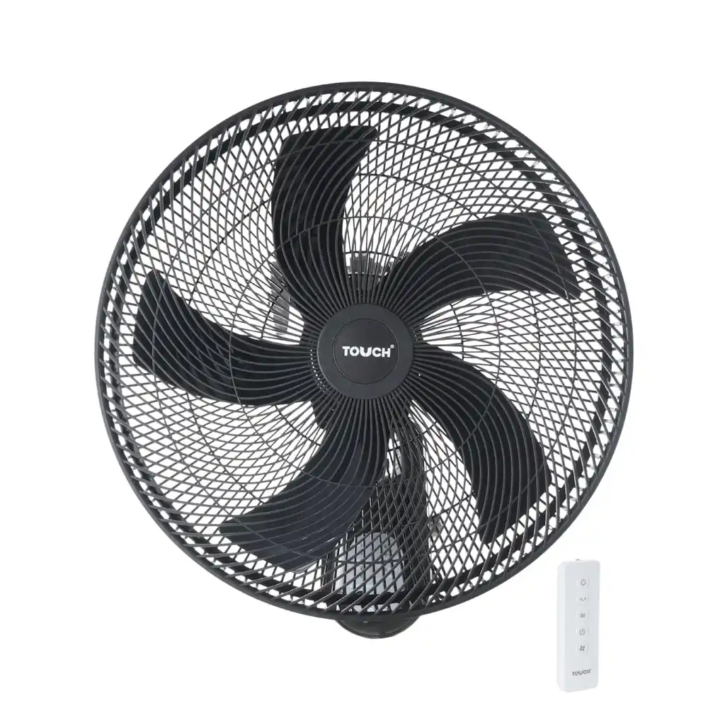 مروحة حائط تاتش، 18 بوصة، 55 وات، 40166W - اسود