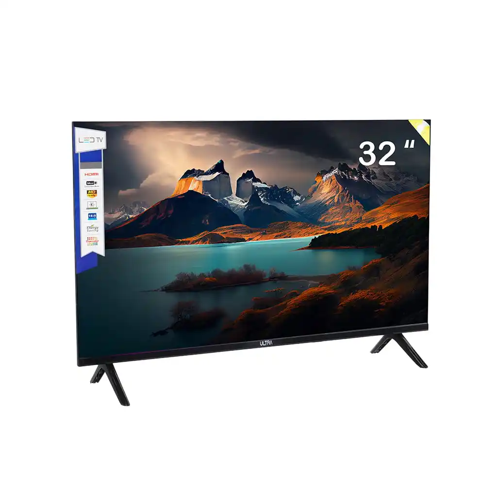 تلفزيون LED الترا، دقة HD، مقاس 32 بوصة، بدون فريم، UT32REL1 - أسود
