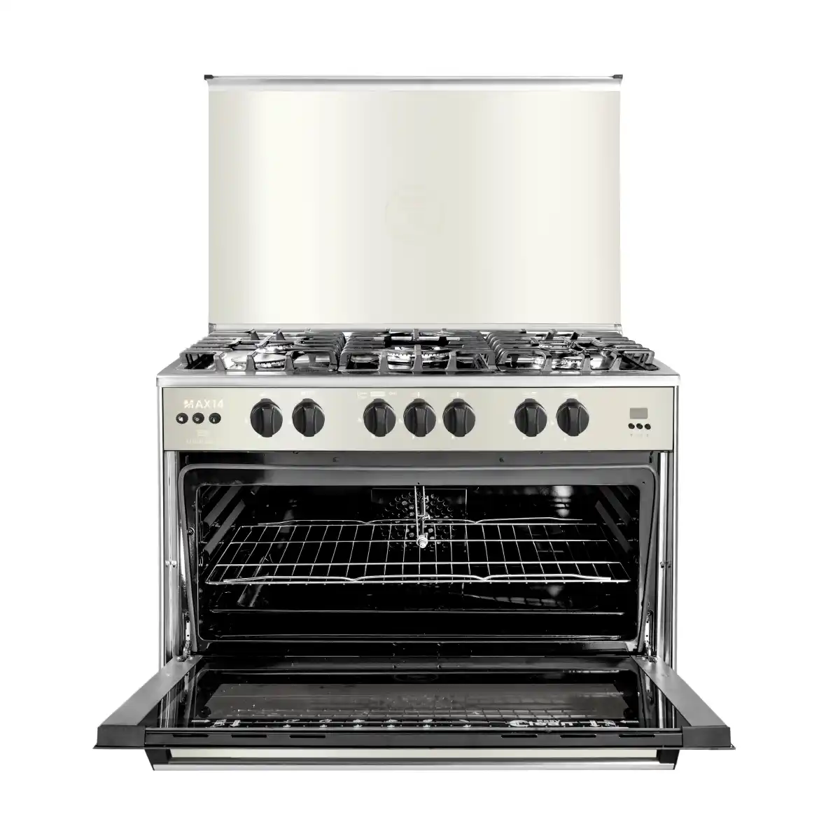 بوتاجاز يونيون اير، 90×60 سم، 5 شعلة، c69ss-gc-447-ifdso m14-al - اسود فضي