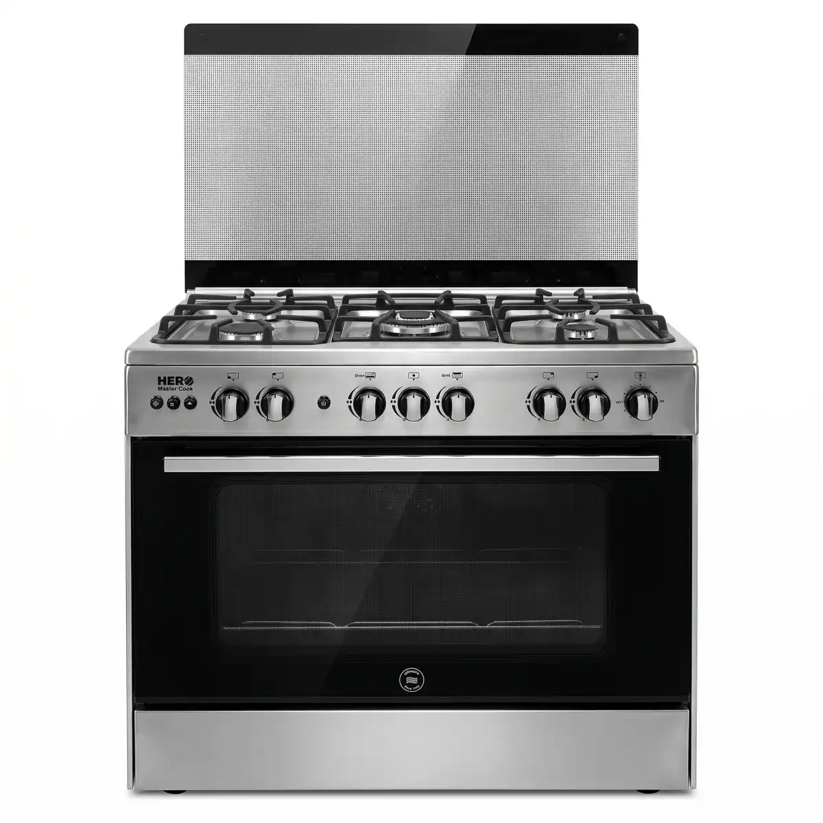 بوتجاز يونيون اير، 5 شعلة، 90×60 سم، c69ss-dc-443-ifs-a-hero master cook - فضي اسود