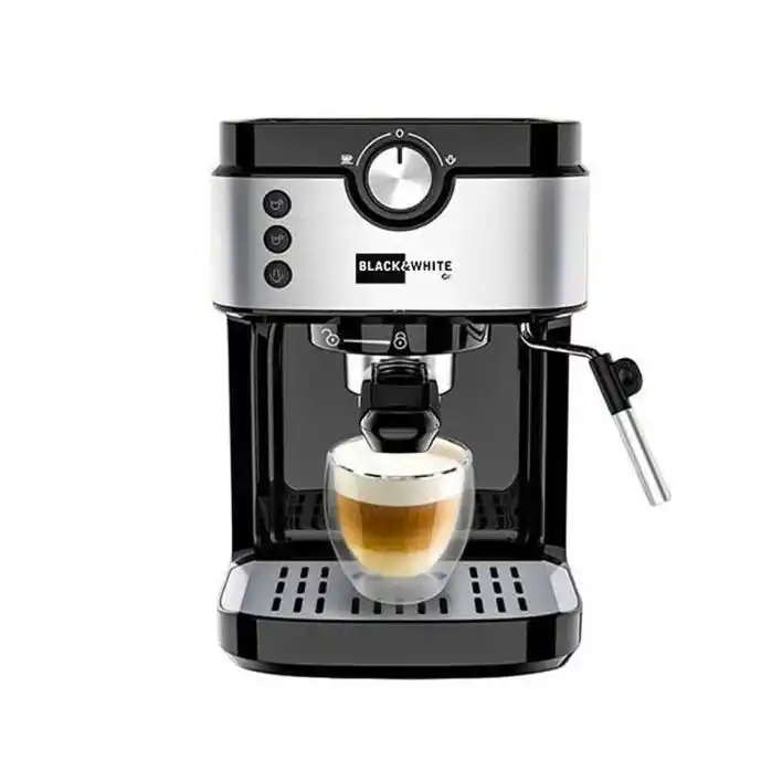 ماكينة قهوة اسبريسو بلاك اند وايت، 900 مل، 1630 وات، CM-800 - فضي أسود