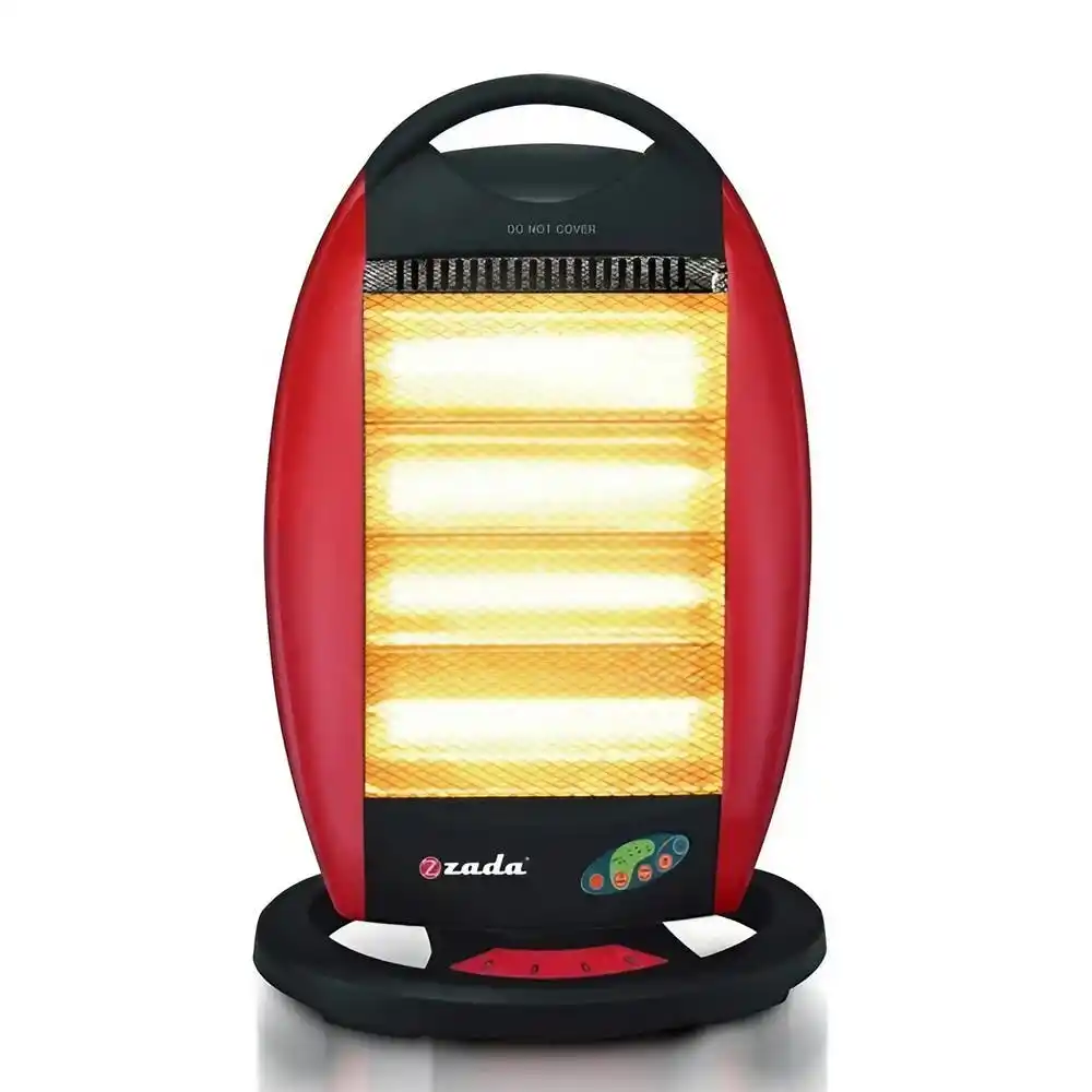 دفاية كهربائية زادا، 4 شمعات، 1600 وات، ZQH-160T - احمر اسود