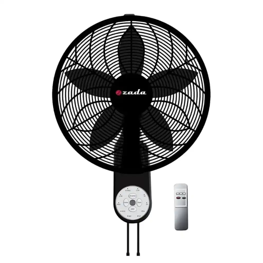 مروحة حائط زادا، بريموت كنترول، 18 بوصة، 3 سرعات، ZWF-50R - اسود