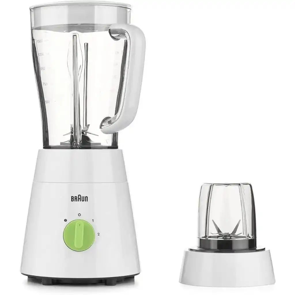 خلاط مع مطحنة براون، 500 وات، JB0115WH - أبيض