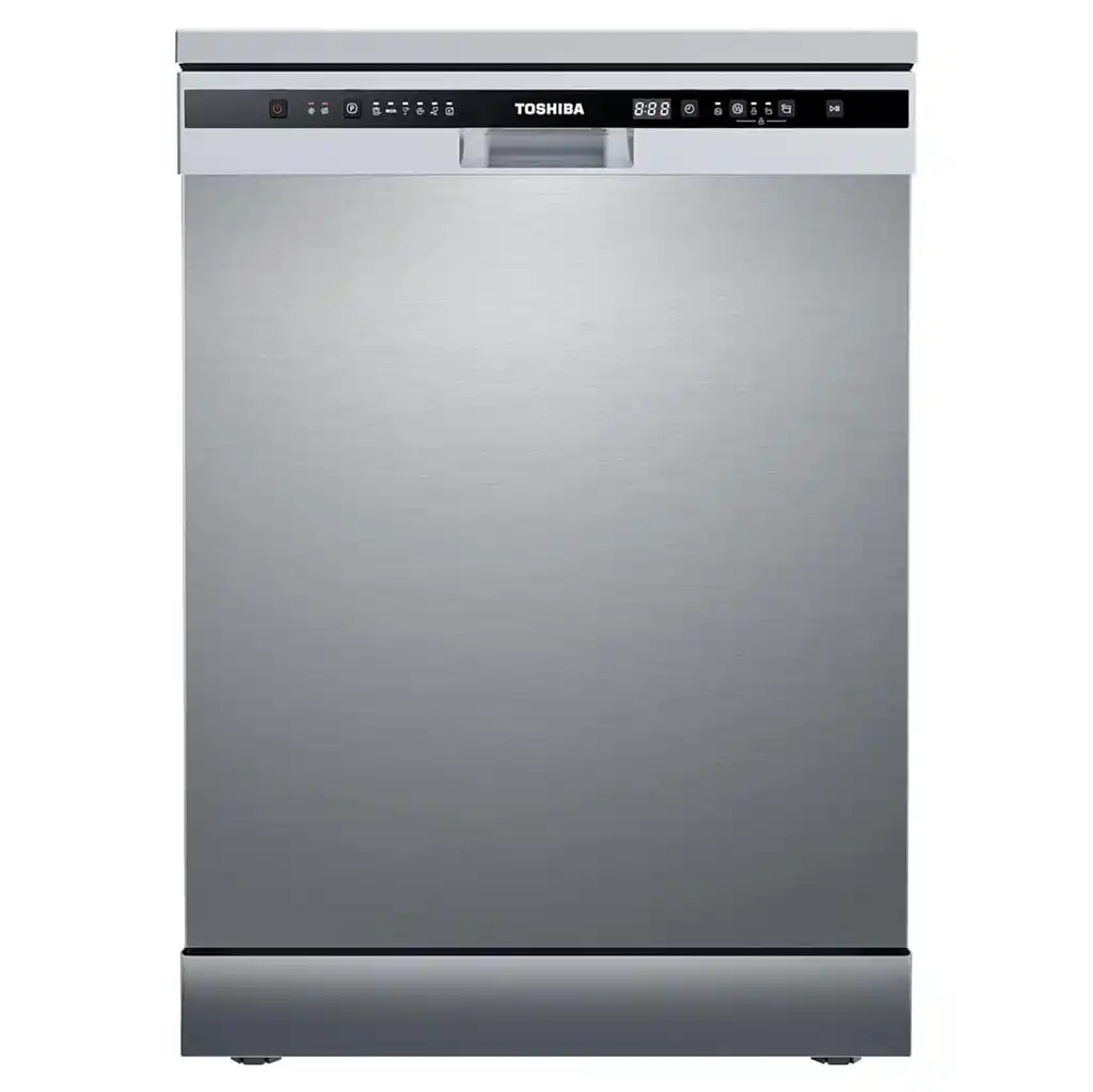 غسالة أطباق توشيبا، 13 فرد، 6 برامج، ديجيتال، DW-13F8AF(SS)-EG - فضي