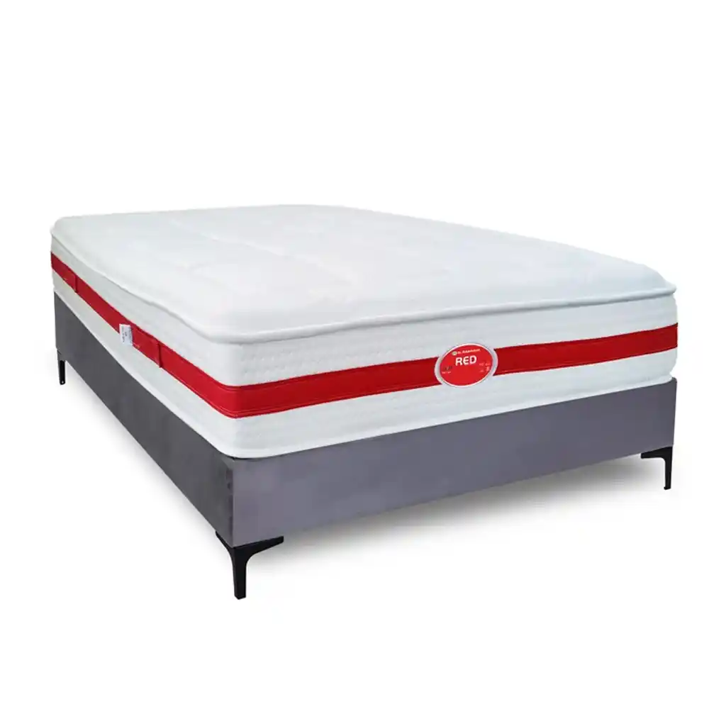 مرتبة بسوست منفصلة ريد المأمون، 180×195×29 سم - أبيض