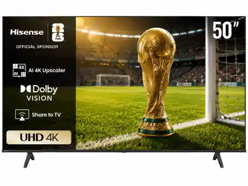 شاشة تلفزيون سمارت هايسنس ، مقاس 50 بوصة ، ليد ، دقة 4K UHD -50A6N