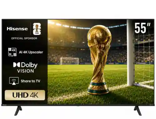 تلفزيون سمارت هايسينس، 55 بوصة، 4K، UHD، 55A6N - اسود