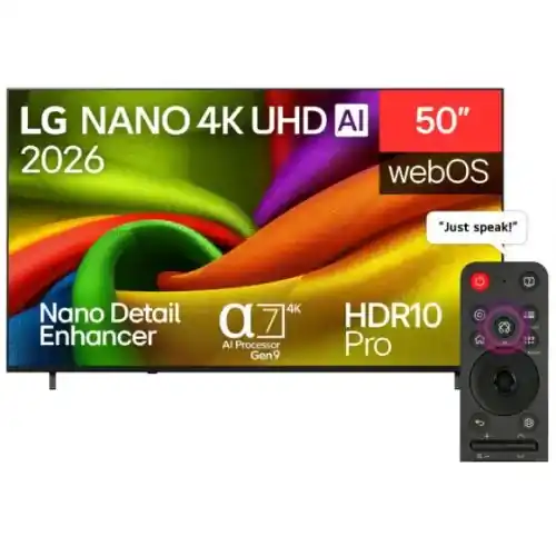 إل جي شاشة 50 بوصة نانو AI NU83 4K سمارت بماجيك ريموت 50NU830B6LA