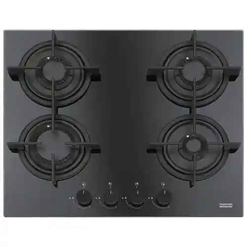 فرانكي مسطح غاز بلت إن 4 شعلة 60 سم قواعد زهر كريستال أسود FHCR 604 4G HE BK C