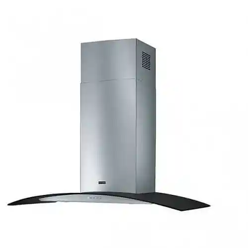 فرانكي شفاط مطبخ بالمدخنة زجاج منحني 90 سم بقوة 650 متر مكعب في الساعة ستانلس FGC 925 BK/XS LED
