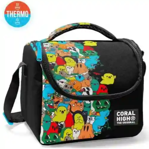 كورال هاي علبة غداء حرارية للأطفال سوداء بنقشة كرتونية CORAL HIGH-8692182117908
