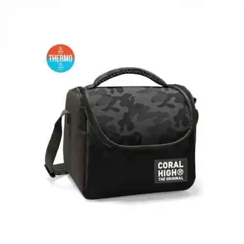 كورال هاي حقيبة غداء حرارية للأطفال بنقشة تموجى لون اسود CORAL-HIGH-8692182371386