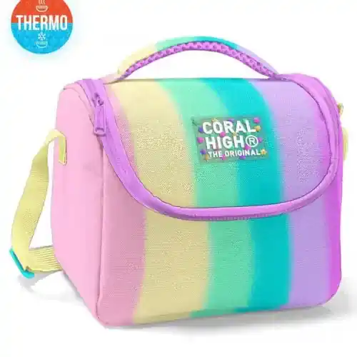 كورال هاي حقيبة غداء حرارية للأطفال بنقوش مخططة ملونة CORAL HIGH-8692182117700