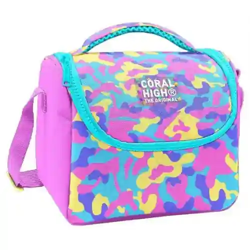كورال هاي حقيبة غداء حرارية للأطفال بتصميم تمويه بألوان الوردي والأصفر واللافندر CORAL-HIGH-8692182371010
