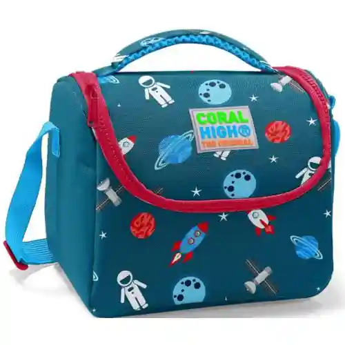 كورال هاي حقيبة غداء حرارية للأطفال بتصميم يحمل طابع الفضاء 5 لتر باللون الأحمر CORAL HIGH-8692182118158