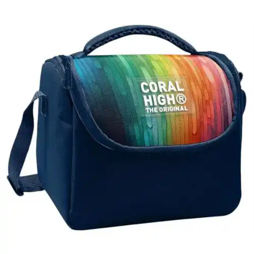 كورال هاي حقيبة غداء حرارية للأطفال لون أزرق داكن بنقشة مخططة متعددة الألوان CORAL-HIGH-8692182227904