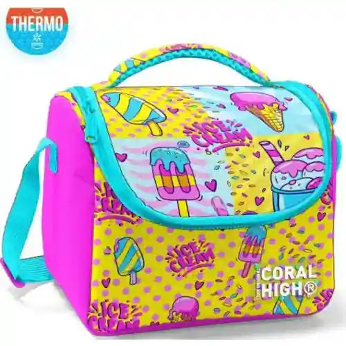 كورال هاي حقيبة غداء حرارية للأطفال نمط آيس كريم مشكل متعدده الالوان 5 لتر CORAL HIGH-8692182118783