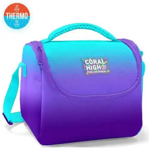 كورال هاي حقيبة غداء حراريه للأطفال بسوسته 5 لتر باللون موف لبنى CORAL HIGH-8692182117632