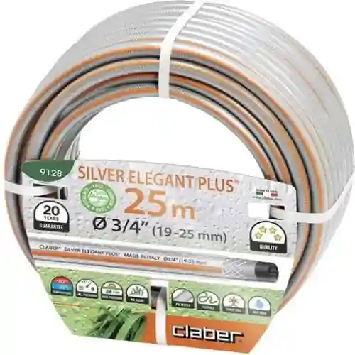 كلابر خرطوم ري حدائق 25 متر 3/4 بوصة لون سيلفر CL-91280000