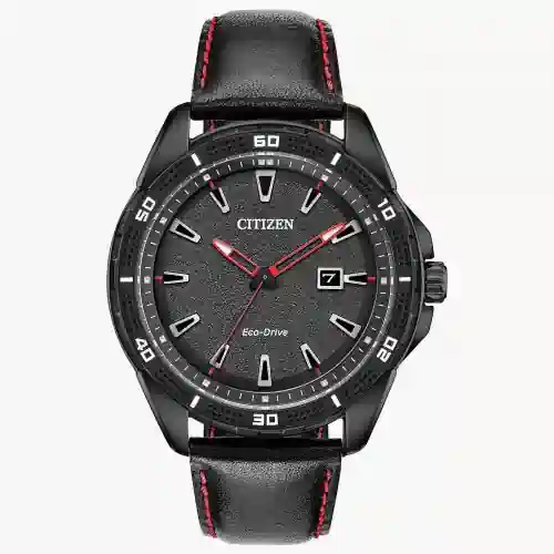 سيتيزن ايكو درايف ساعة يد للرجال جلد 45 ملم AW1585-04E