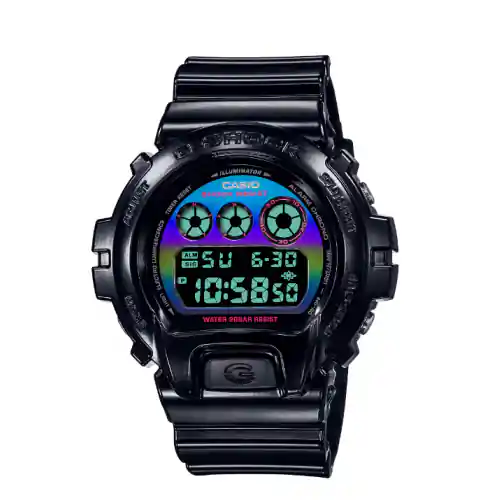 كاسيو جي شوك ساعة للرجال انالوج رقمية بسوار راتنج لون اسود DW-6900RGB-1DR