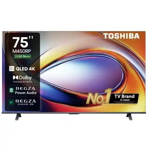 توشيبا شاشة 75 بوصة سمارت ال اي دي بريسيفر داخلى QLED TV 75M450RP