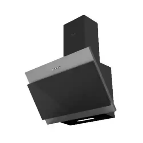 ايكوماتيك شفاط بالمدخنة 60 سم 650 م3/ساعة مائل 3 سرعات كريستال أسود H6106EBX
