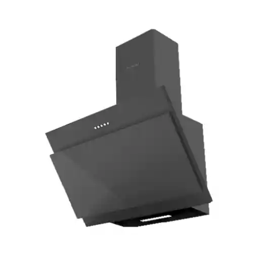ايكوماتيك شفاط بالمدخنة 60 سم 650 م3/ساعة مائل 3 سرعات كريستال أسود H6106EBB