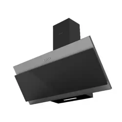 ايكوماتيك شفاط بالمدخنة 90 سم 650 م3/ساعة مائل 3 سرعات كريستال أسود*إستانليس H9106EBX