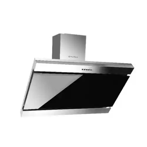 ايكوماتيك شفاط بالمدخنة 90 سم 750 م3/ساعة مائل 3 سرعات أسود*استانليس H9207FOB