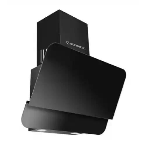 ايكوماتيك شفاط ديكور بالمدخنة 60 سم 750 م3/ساعة 3 سرعات مائل كريستال أسود H6207FAB