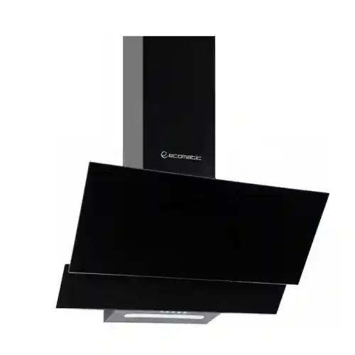 ايكوماتيك شفاط ديكورى 60 سم 650 م3/ساعة كريستال اسود H66MRB