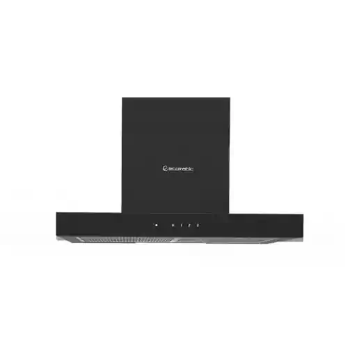 ايكوماتيك شفاط ديكوريتف بالمدخنة 60 سم 850 م3/ساعة 3 سرعات لوحة تحكم أسود H6308TTBK
