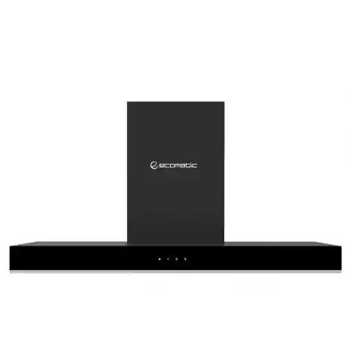 ايكوماتيك شفاط ديكوريتف بالمدخنة 90 سم 850 م3/ساعة 3 سرعات أسود H9308TTBK