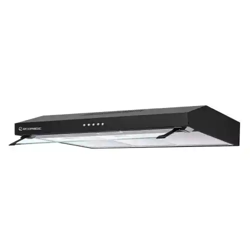 ايكوماتيك شفاط فلات 90 سم 650 م3/ساعة 2 موتور 3 سرعات أسود H96NFFBK