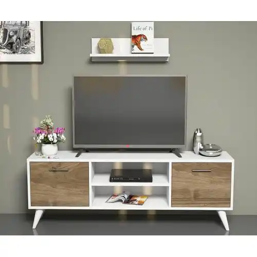 دومانى وحدة تليفزيون 50*40*140سم مزود ب2 ضلفة 4 أرجل T060