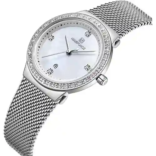 نافي فورس ساعة يد للنساء استانلس ستيل N5005 S-W