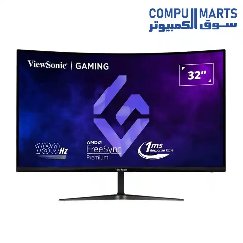 ViewSonic VX3218C-2K 32 Inch QHD VA Curved Gaming Monitor 2560 x 1440 180Hz 1ms HDR10