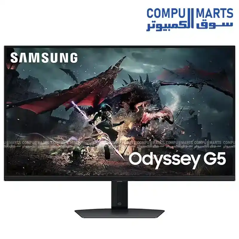 Samsung Odyssey G5 G50F LS32FG502EMXUE 32" QHD Gaming Monitor, IPS, 180Hz, 1ms, HDR10, FreeSync, G-SYNC Compatible, DisplayPort, HDMI