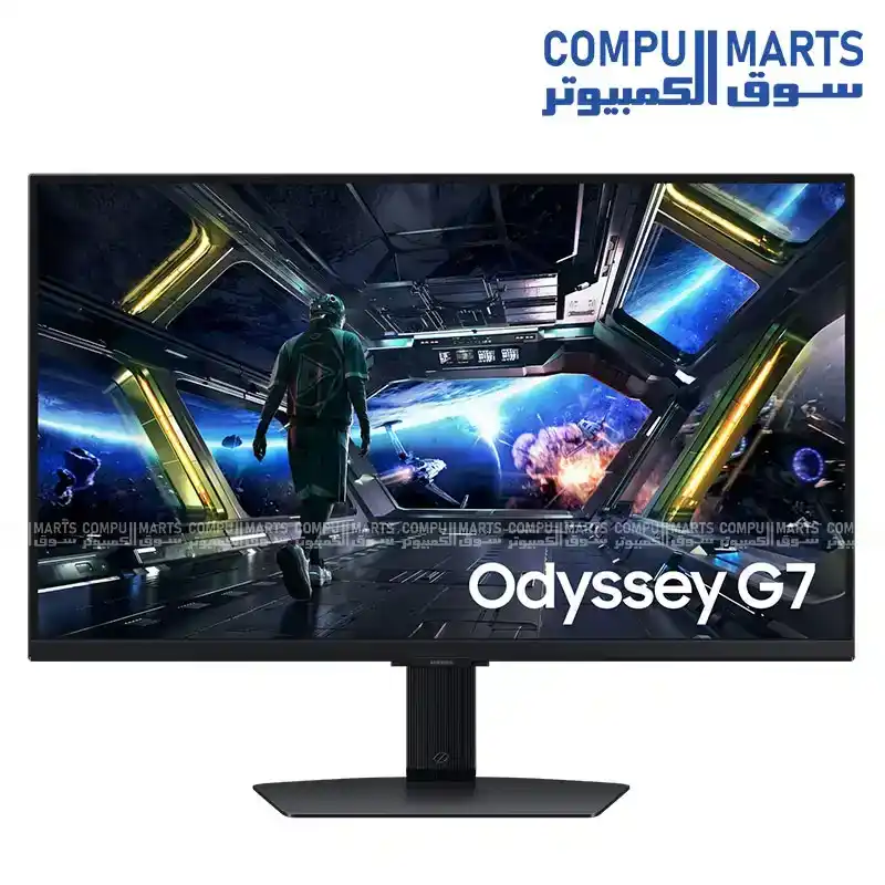 Samsung Odyssey G7 G70D LS32DG702EUXEN 32" 4K UHD Gaming Monitor, IPS, 144Hz, 1ms, HDR400, Smart Tizen OS, HDMI 2.1, FreeSync Premium