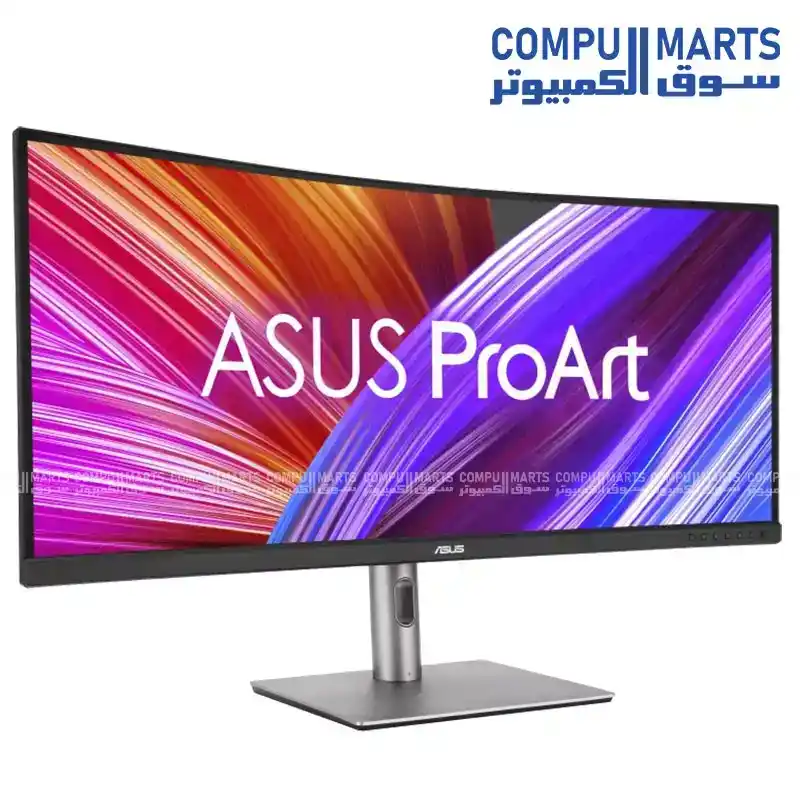 ASUS ProArt Display PA34VCNV Curved Professional Monitor – 34.1-inch, IPS, 21:9 3440 x 1440, 3800R Curvature, 100% sRGB / Rec.709, Color Accuracy ΔE < 2, Calman Verified, USB-C Docking PD 96W, RJ45, Ergonomic Stand,