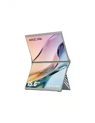 Arzopa E1 Dual-Screen Portable Monitor – 15.6" ×2 FHD IPS  USB-C - HDR - Aluminum Design